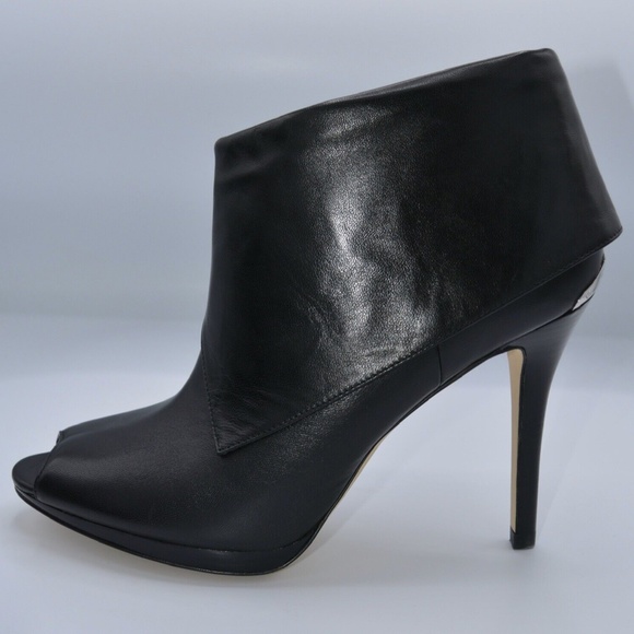 MICHAEL by Michael Kors - Kendra Peep Toe Bootie - Black Leather - 9M - Picture 7 of 12